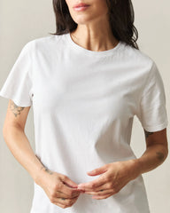 Women's Classic Cotton Crew Tee - White
