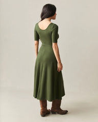 Women's Short Sleeve Flex Dress - Rifle Green