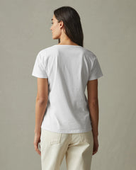 Women's Classic Cotton Scoop Tee - White