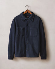 Men's French Terry Twill Shacket - Dress Navy