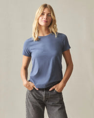Women's Classic Cotton Crew Tee - Blue Jean