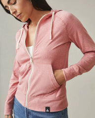 Women's Lightweight Full Zip - Red Terra