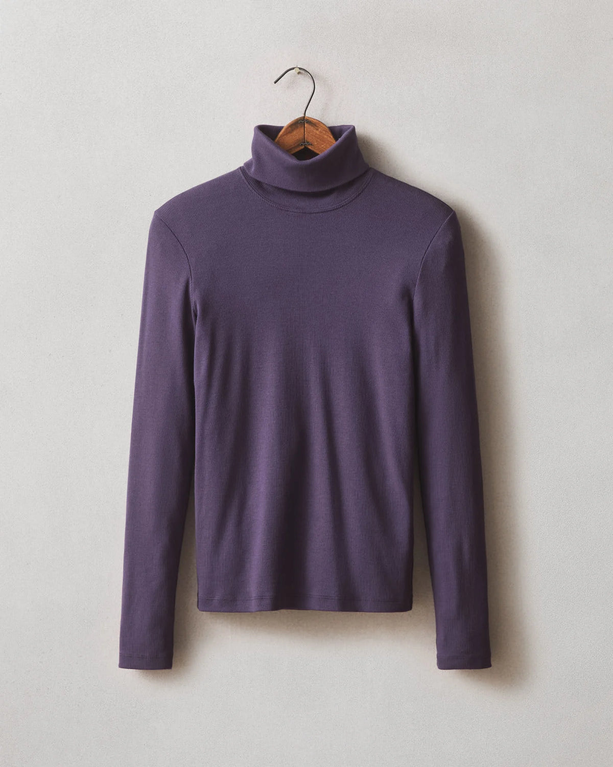 Women's Luxe Rib Turtleneck - Purple Velvet