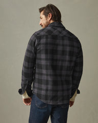 Unisex Redwood Fleece Overshirt - Stealth Plaid