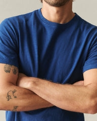 Men's Premium Slub Crew Tee - Estate Blue