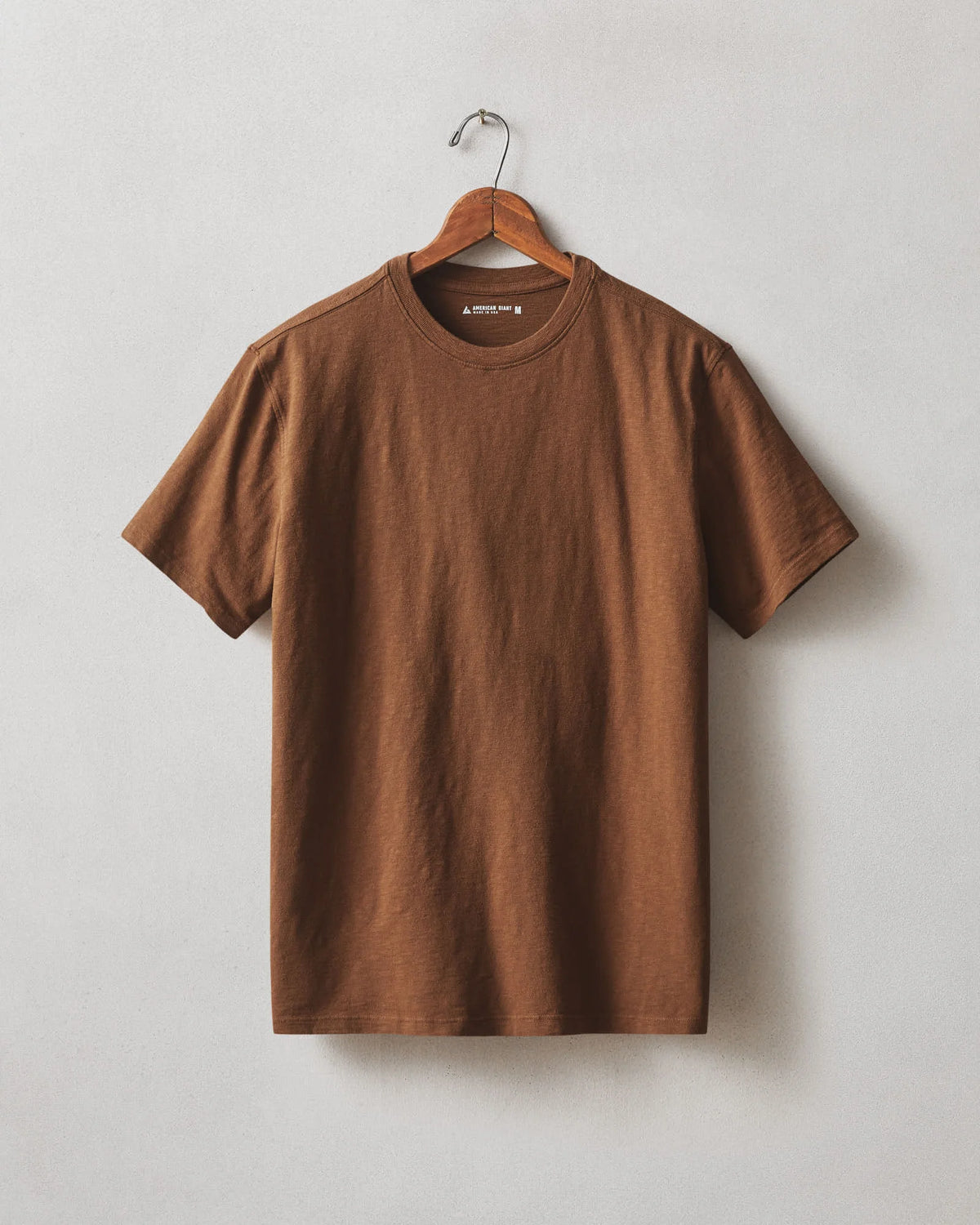 Men's Premium Slub Crew Tee - Downtown Brown