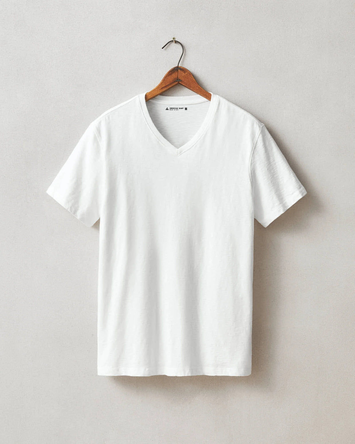 Men's Premium Slub V-Neck Tee - Bone
