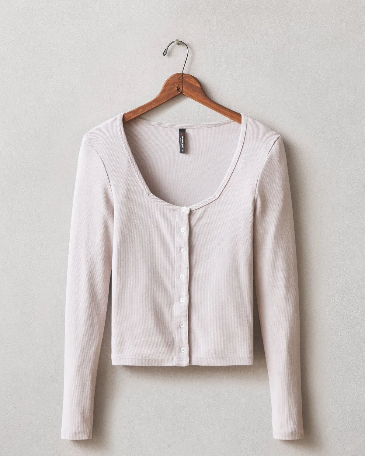 Women's Luxe Rib Square Neck Cardigan - Ashes of Roses