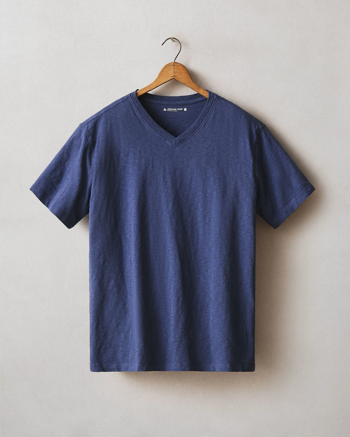 Men's Premium Slub V-Neck Tee - Patriot Blue