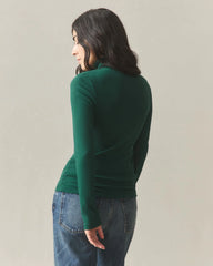 Women's Luxe Rib Turtleneck - Botanical Garden