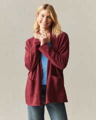 Women's French Terry Cardigan  - Syrah