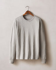 Men's Premium Slub Crew Tee Long Sleeve - Morning Dove