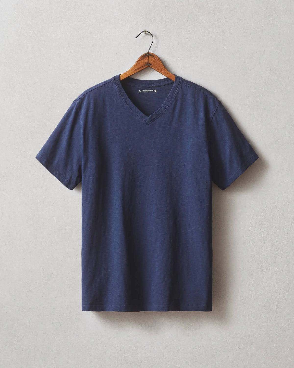 Men's Premium Slub V-Neck Tee - Navy