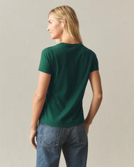 Women's Classic Cotton Crew Tee - Evergreen