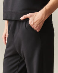 Women's Modal Fleece Straight Pant - Black