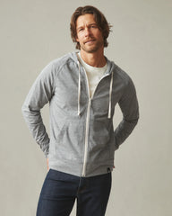Men's Lightweight Full Zip - Dark Charcoal Heather