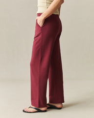 Women's Modal Fleece Straight Pant - Syrah