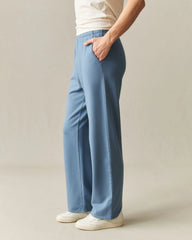 Women's Modal Fleece Straight Pant - Bluefin