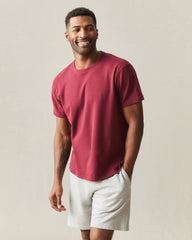 Men's Brushed Crew Tee - Syrah Heather