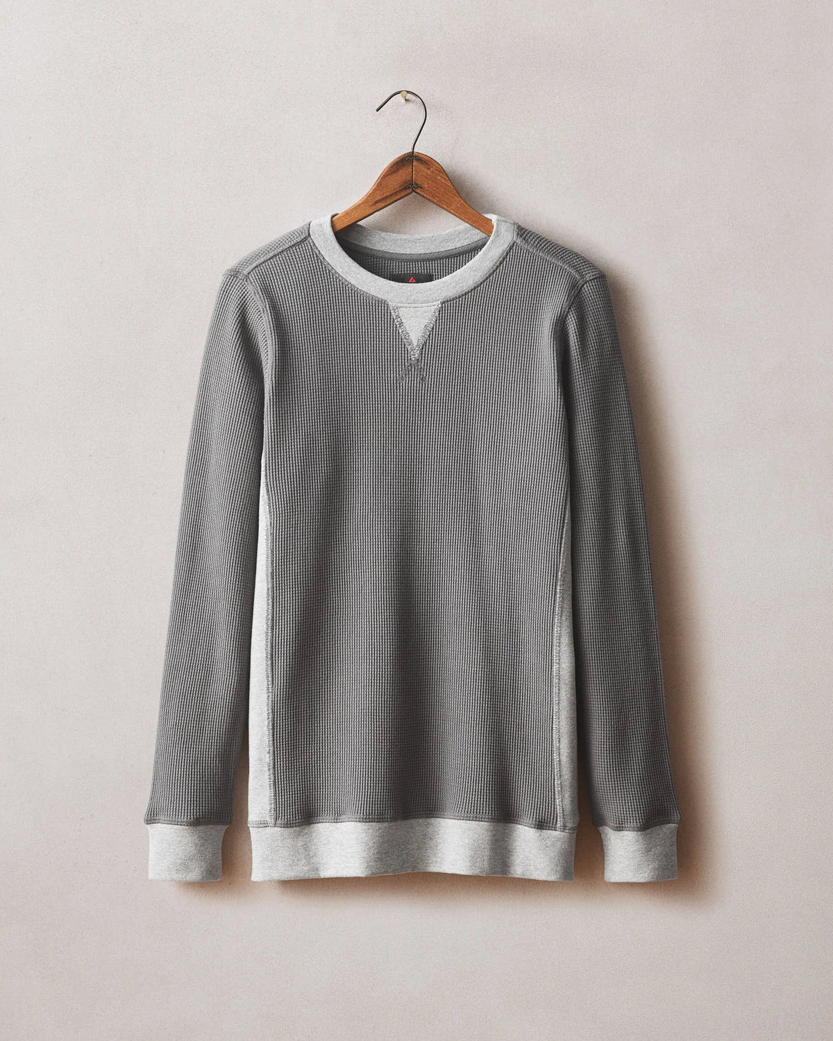 Men's Colorblock Summit Waffle Long Sleeve Crew - Lava Smoke Heather Grey