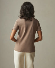 Women's Classic Cotton V-Neck Tee - Pine Bark