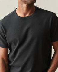Men's Brushed Crew Tee - Black Solid