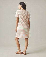 Women's T-Shirt Dress - Striped - Cork Stripe
