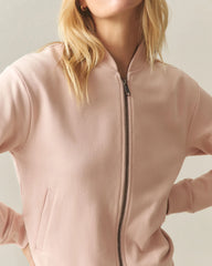 Women's Fleece Bomber Jacket - Cameo Rose