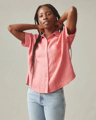 Women's Linen Shirt - Pink Mauve