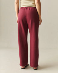 Women's Modal Fleece Straight Pant - Syrah