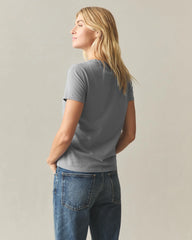 Women's Classic Cotton Crew Tee - Drizzle