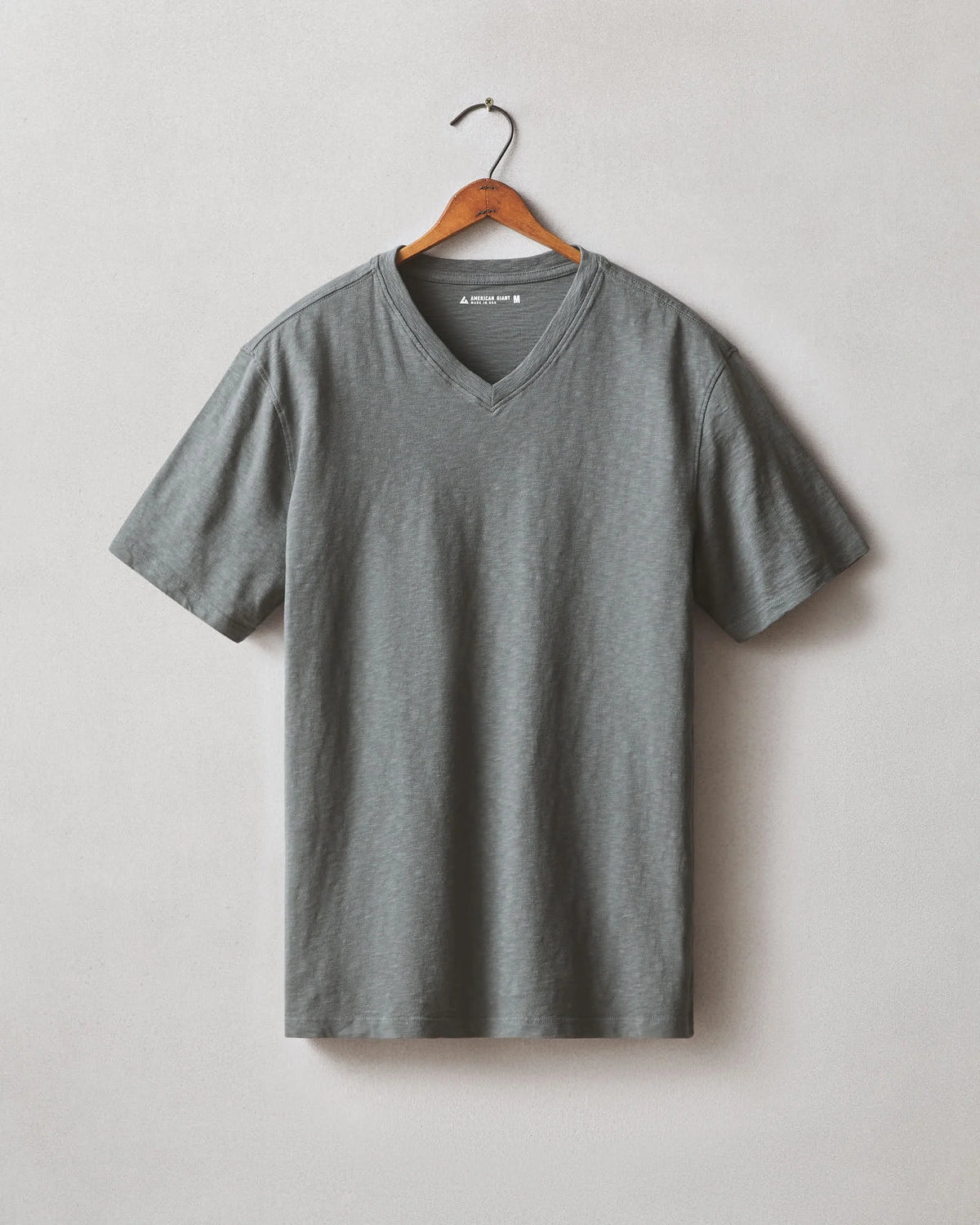 Men's Premium Slub V-Neck Tee - Slate