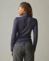 Women's Rib Turtleneck - Inkwell