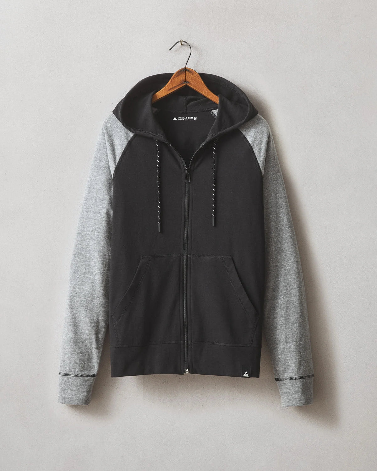 Men's Colorblock Lightweight Full Zip - Dark Charcoal Black Solid Heather