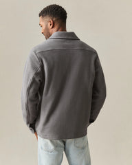 Men's French Terry Twill Shacket - Thunderstorm