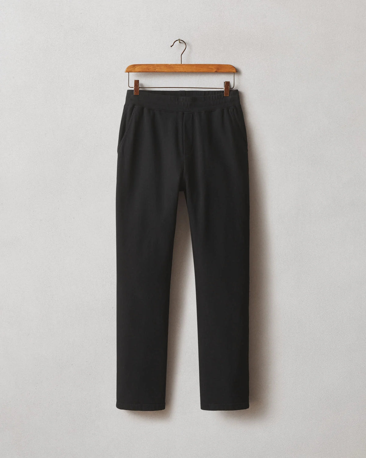 Men's French Terry Straight Pant - Black