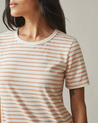 Women's T-Shirt Dress - Striped - Cork Stripe