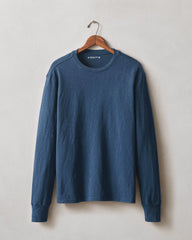 Men's Premium Slub Crew Tee Long Sleeve - Naval Blue