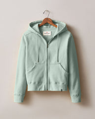 Women's Relaxed Classic Full Zip - Green Milieu