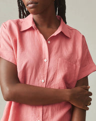 Women's Linen Shirt - Pink Mauve