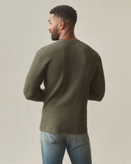 Men's Waffle Long Sleeve Crew - Loden
