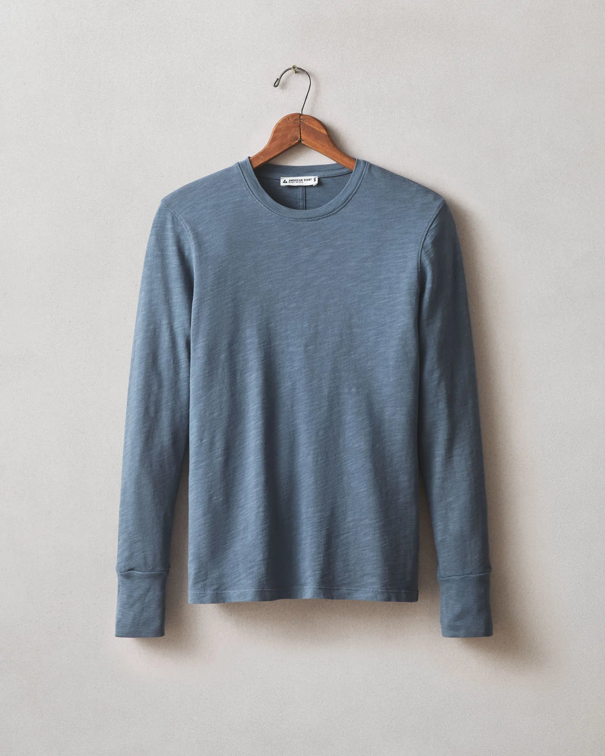 Women's Premium Slub Long Sleeve Crew Tee - Denim