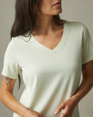 Women's Classic Cotton V-Neck Tee - Aloe Wash