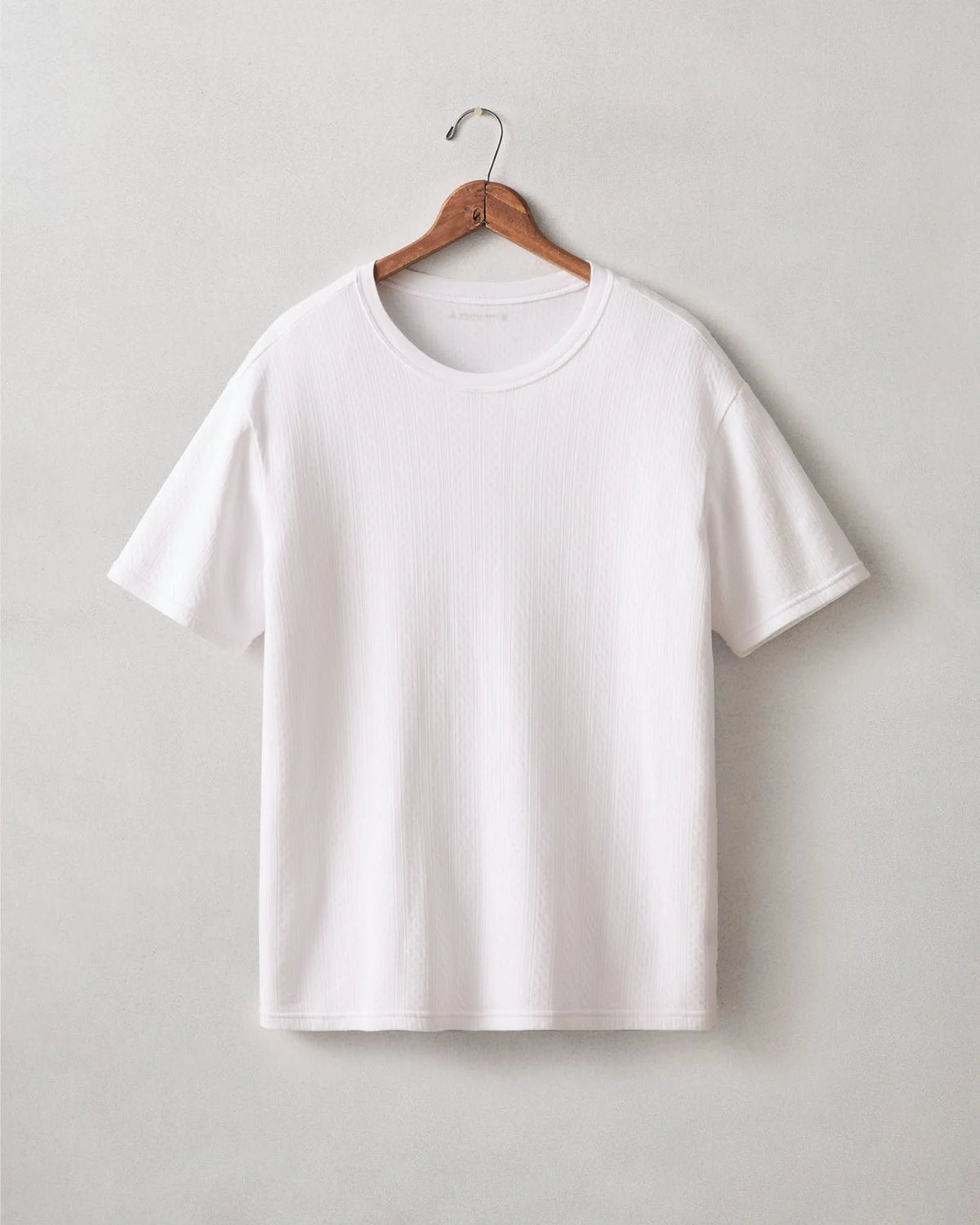 Men's Pointelle Crew Tee - White