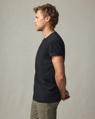 Men's Classic Cotton Crew Tee - Black