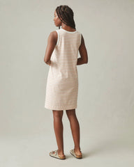 Women's Muscle Tee Dress - Cork Stripe
