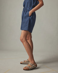 Women's Linen Short - Nautical Blue