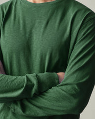 Men's Premium Slub Crew Tee Long Sleeve - Sycamore