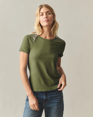 Women's Classic Cotton Crew Tee - Rifle Green