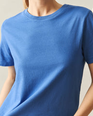 Women's Classic Cotton Crew Tee - Deja Vu Blue